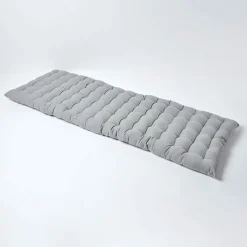 Coussin pour banc de jardin 3 places, gris - HOMESCAPES