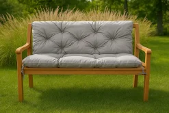 Coussin pour banc de jardin 150x60x50cm coussin de banc de jardin Gris coussin de balançoire coussin de banc extérieur