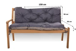 Coussin pour banc de jardin 150x50x50cm coussin de banc de jardin Bleu coussin de balançoire coussin de banc extérieur