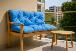Coussin pour banc de jardin 160x60x50cm coussin de banc de jardin 3 places Bleu coussin de balançoire coussin de banc extérieur