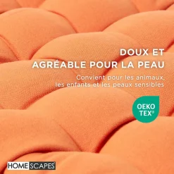 Coussin pour banc de jardin 3 places, terracotta - HOMESCAPES