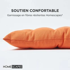 Coussin pour banc de jardin 2 places, terracotta - HOMESCAPES