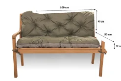 Coussin pour banc de jardin 100x50x40cm, coussin de banc de jardin Vert, coussin de balançoire extérieur, coussin de jardin