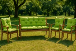 Coussin pour banc de jardin 140x60x50cm coussin de banc de jardin Citron vert coussin de balançoire coussin de banc extérieur