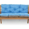 Coussin pour banc de jardin 100x50x50cm, coussin de banc de jardin Bleu, coussin de balançoire extérieur, coussin de jardin
