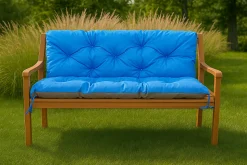 Coussin pour banc de jardin 100x50x50cm, coussin de banc de jardin Bleu, coussin de balançoire extérieur, coussin de jardin