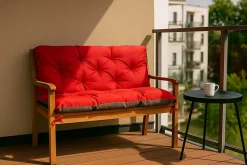 Coussin pour banc de jardin 140x50x50cm coussin de banc de jardin Rouge coussin de balançoire coussin de banc extérieur