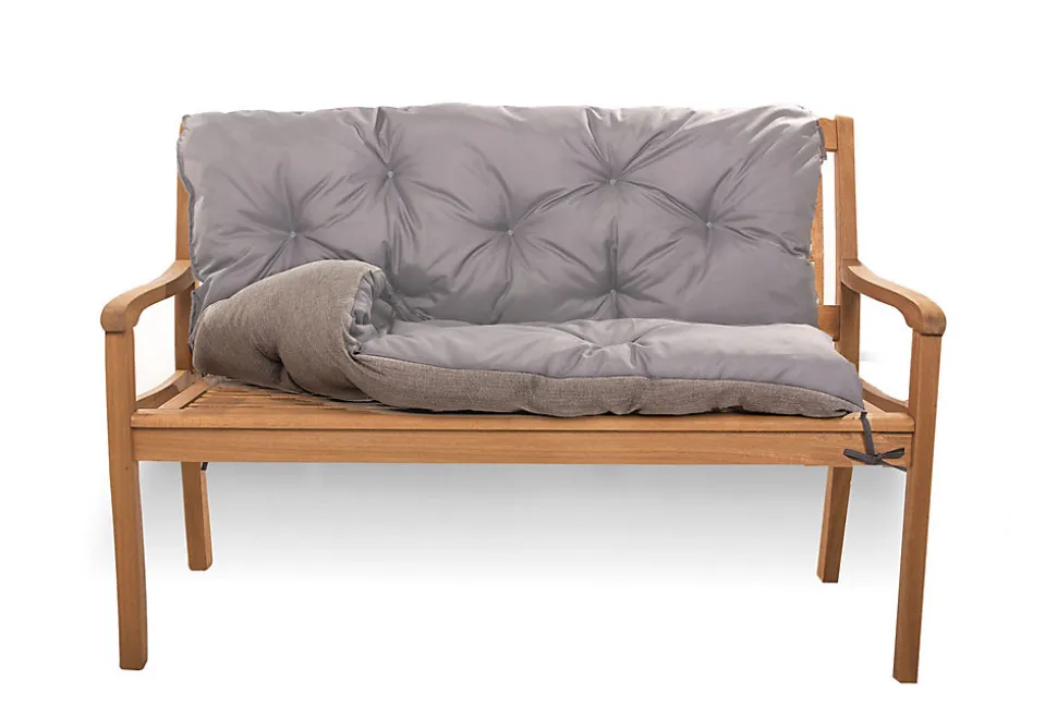 Coussin pour banc de jardin 150x50x40cm coussin de banc de jardin Gris coussin de balançoire coussin de banc extérieur