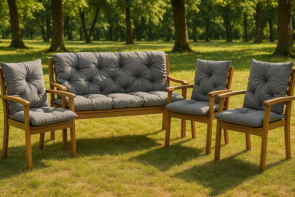 Coussin pour banc de jardin 150x50x40cm coussin de banc de jardin Gris coussin de balançoire coussin de banc extérieur