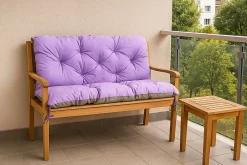 Coussin pour banc de jardin 100x50x40cm, coussin de banc de jardin Violet, coussin de balançoire extérieur, coussin de jardin