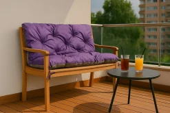 Coussin pour banc de jardin 170x50x50cm coussin de banc de jardin 3 places Violet coussin de balançoire coussin de banc extérieur