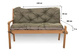 Coussin pour banc de jardin 140x60x50cm coussin de banc de jardin Vert coussin de balançoire coussin de banc extérieur