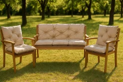 Coussin pour banc de jardin 100x50x50cm, coussin de banc de jardin Beige, coussin de balançoire extérieur, coussin de jardin