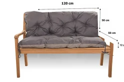 Coussin pour banc de jardin 120x50x50cm, coussin de banc de jardin Anthracite coussin de banc extérieur, coussin de balançoire