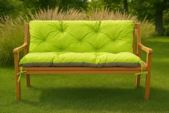 Coussin pour banc de jardin 100x50x40cm, coussin de banc de jardin Citron vert, coussin de balançoire extérieur, coussin de jardin