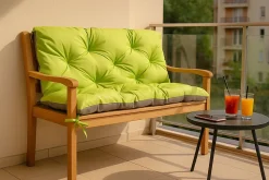 Coussin pour banc de jardin 100x50x40cm, coussin de banc de jardin Citron vert, coussin de balançoire extérieur, coussin de jardin