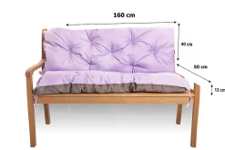 Coussin pour banc de jardin 160x50x40cm coussin de banc de jardin Violet coussin de balançoire coussin de banc extérieur