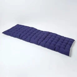 Coussin pour banc de jardin 3 places, bleu marine - HOMESCAPES