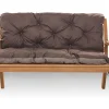 Coussin pour banc de jardin 160x50x40cm coussin de banc de jardin Marron coussin de balançoire coussin de banc extérieur