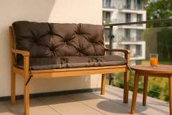 Coussin pour banc de jardin 160x50x40cm coussin de banc de jardin Marron coussin de balançoire coussin de banc extérieur