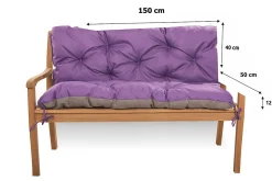 Coussin pour banc de jardin 150x50x40cm coussin de banc de jardin Violet coussin de balançoire coussin de banc extérieur