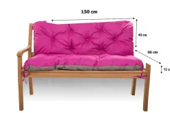 Coussin pour banc de jardin 150x50x40cm coussin de banc de jardin Rosa coussin de balançoire coussin de banc extérieur