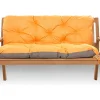 Coussin pour banc de jardin 120x50x50cm, coussin de banc de jardin Orange coussin de banc extérieur, coussin de balançoire