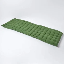 Coussin pour banc de jardin 3 places, vert foncé - HOMESCAPES