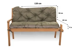 Coussin pour banc de jardin 120x60x50cm, coussin de banc de jardin Vert coussin de banc extérieur, coussin de balançoire