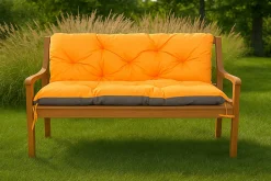 Coussin pour banc de jardin 100x50x50cm, coussin de banc de jardin Orange, coussin de balançoire extérieur, coussin de jardin