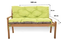 Coussin pour banc de jardin 160x60x50cm coussin de banc de jardin 3 places Citron coussin de balançoire coussin de banc extérieur