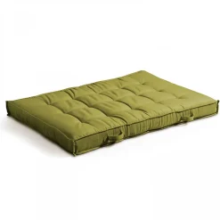 Coussin pour palette matelassé vert 120 x 80cm Oviala