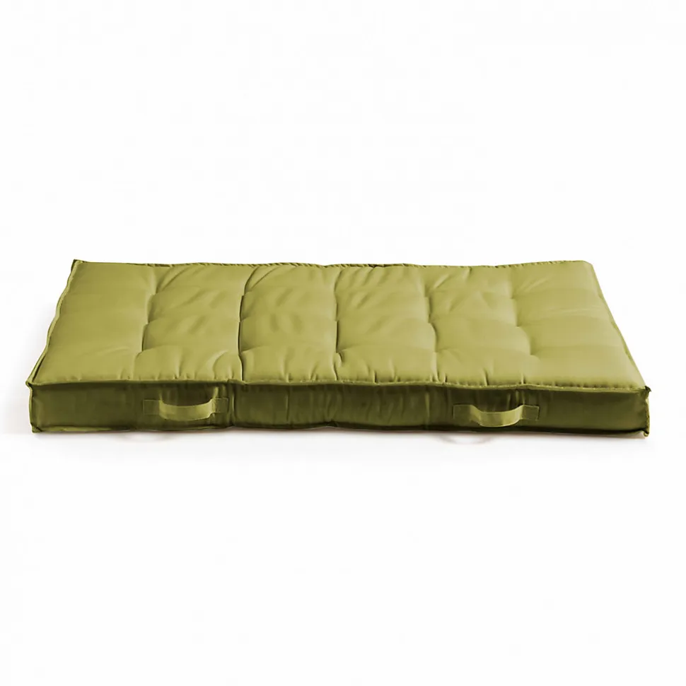 Coussin pour palette matelassé vert 120 x 80cm Oviala