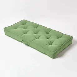 Coussin rehausseur pour canapé en coton, vert foncé - HOMESCAPES