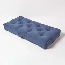 Coussin rehausseur pour canapé en coton, bleu marine - HOMESCAPES