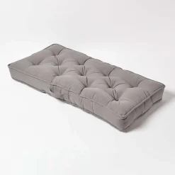 Coussin rehausseur pour canapé en coton, gris ardoise - HOMESCAPES