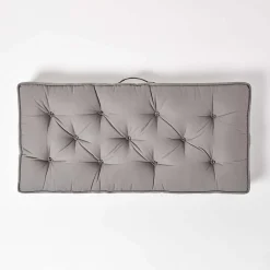 Coussin rehausseur pour canapé en coton, gris ardoise - HOMESCAPES