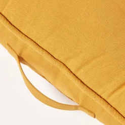 Coussin rehausseur pour canapé en coton, jaune moutarde - HOMESCAPES