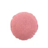 Coussin rond avec dentelle en coton rose 38x38cm