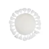 Coussin rond en polyester blanc 45x45cm - Coussin d'extérieur