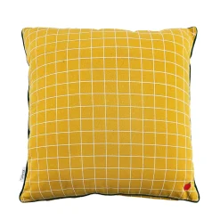 Coussin Sodeco jaune en coton l.50 x L.50 cm
