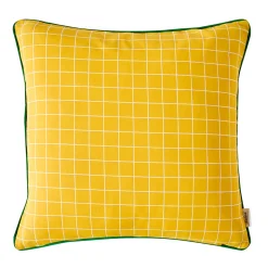 Coussin Sodeco jaune en coton l.50 x L.50 cm