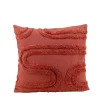 Coussin terracotta en relief 40x40cm