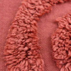 Coussin terracotta en relief 40x40cm