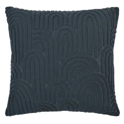 Coussin Tohono GoodHome bleu marine L.45 x l.45 x ep.80 cm