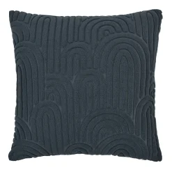 Coussin Tohono GoodHome bleu marine L.45 x l.45 x ep.80 cm
