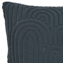 Coussin Tohono GoodHome bleu marine L.45 x l.45 x ep.80 cm
