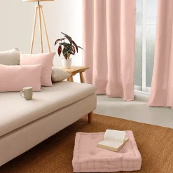 Coussin uni effet Bachette déhoussable - 60 x 60 cm