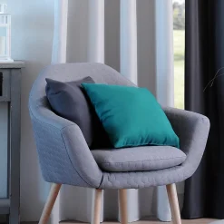 Coussin uni (40x40 cm - Bleu Canard)