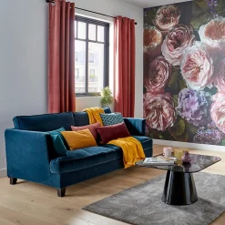 Coussin Velvet Valgreta 30x50 cm GoodHome jaune